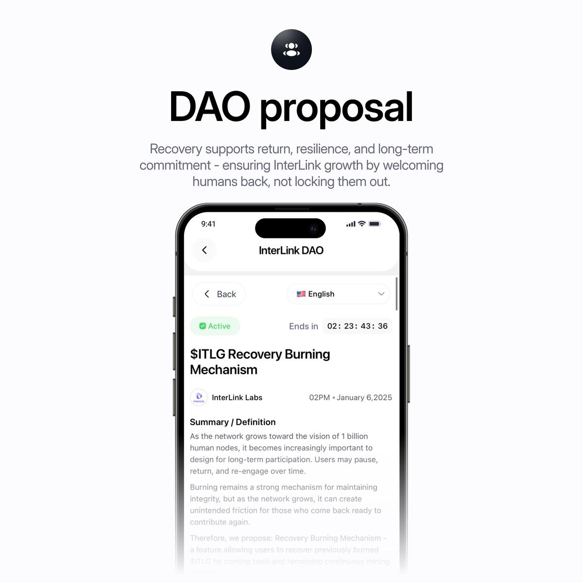 Đề xuất số 14 của DAO: Giới thiệu cơ chế đốt token $ITLG để phục hồi