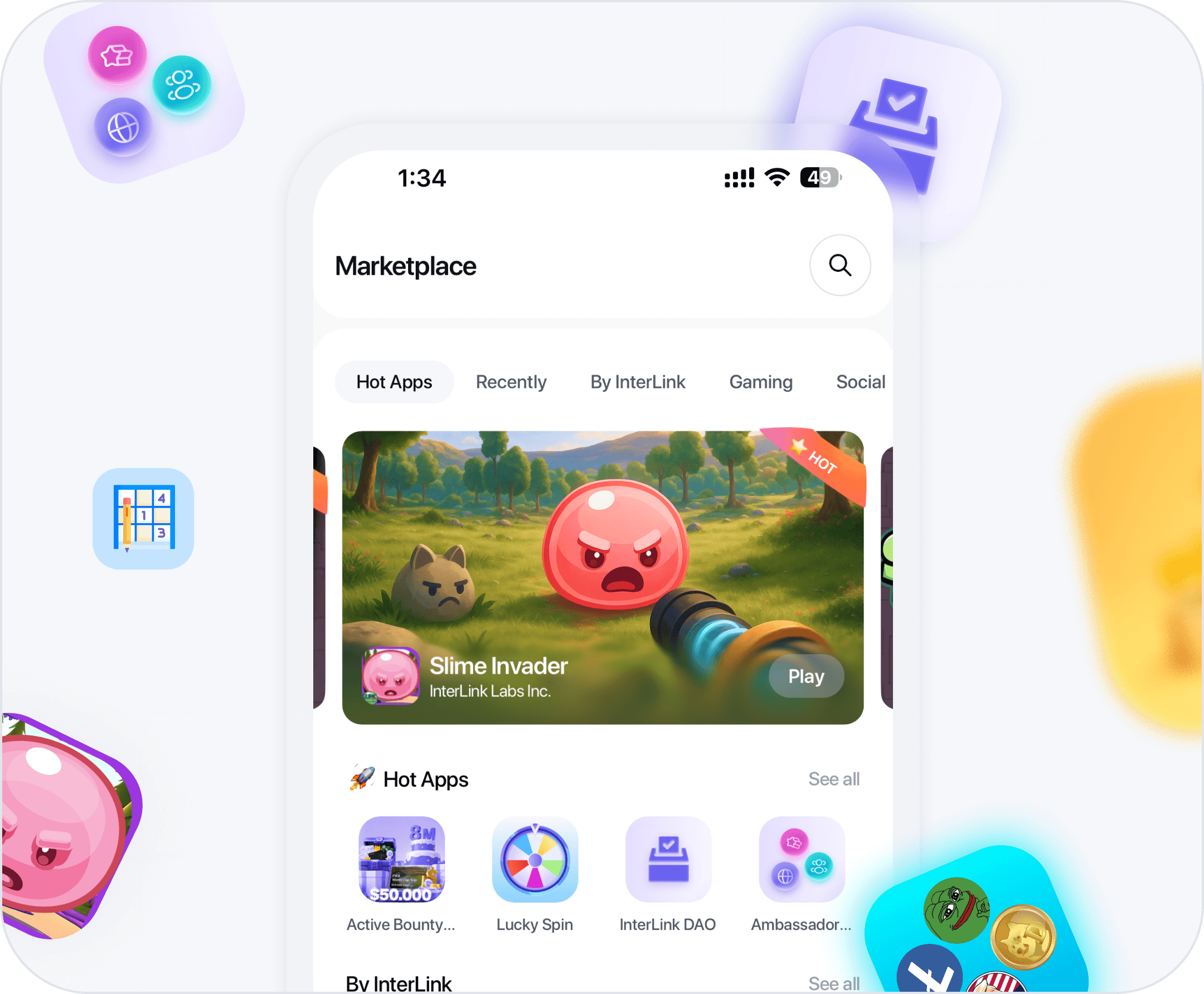 Miniapp Marketplace Mockup