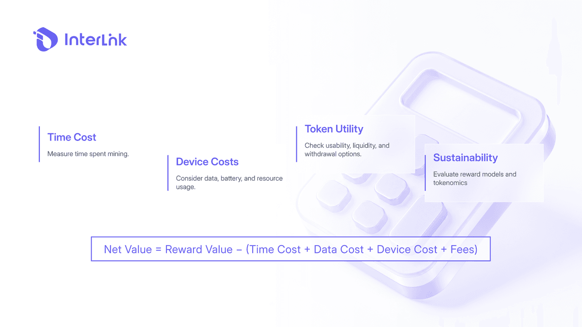How to calculate the real value of a Mining App