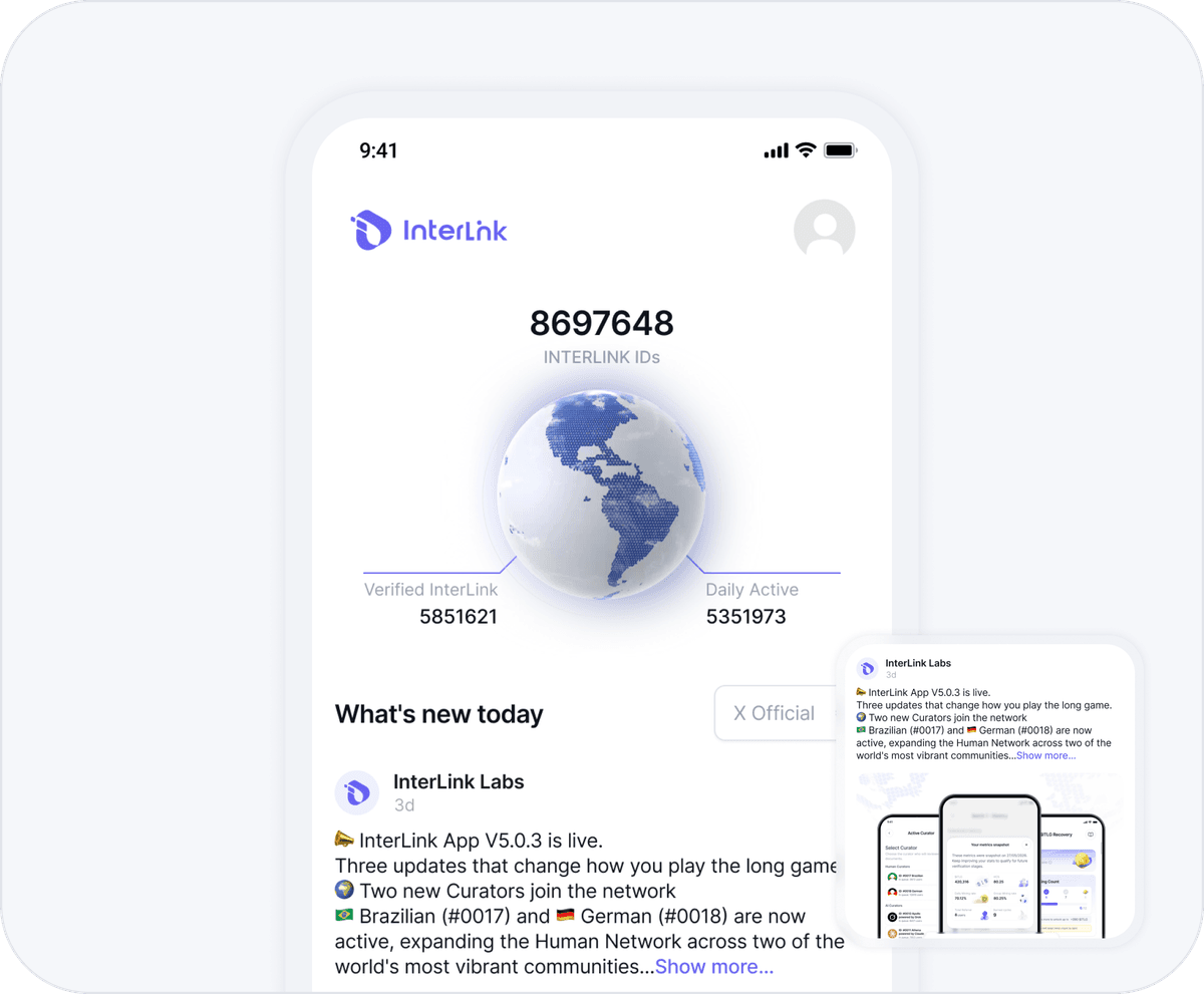 Interlink Character Interlink App | Your Verified Identity Gateway for Web3